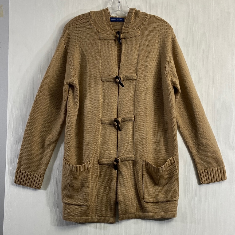 Karen Scott Camel Toggle Women's Cape